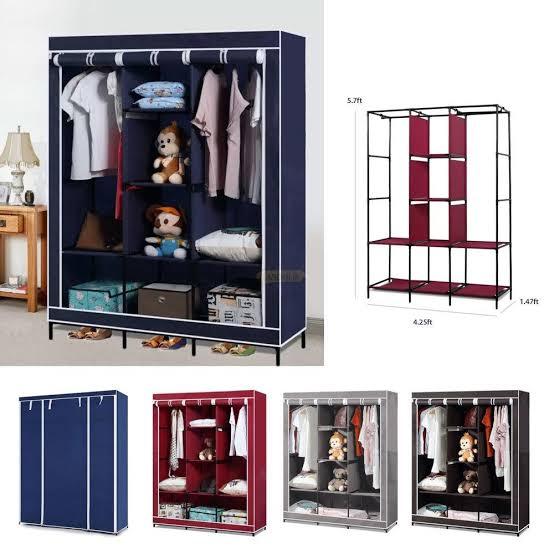 Folding Wardrobe King Size Wardrobe Almari 3 DOOR