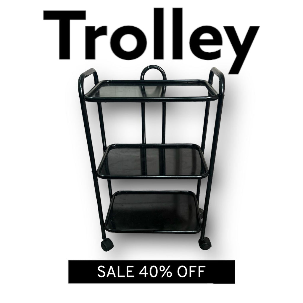 Trolley 3 Trey With Wheels Moving Trolley Side Table