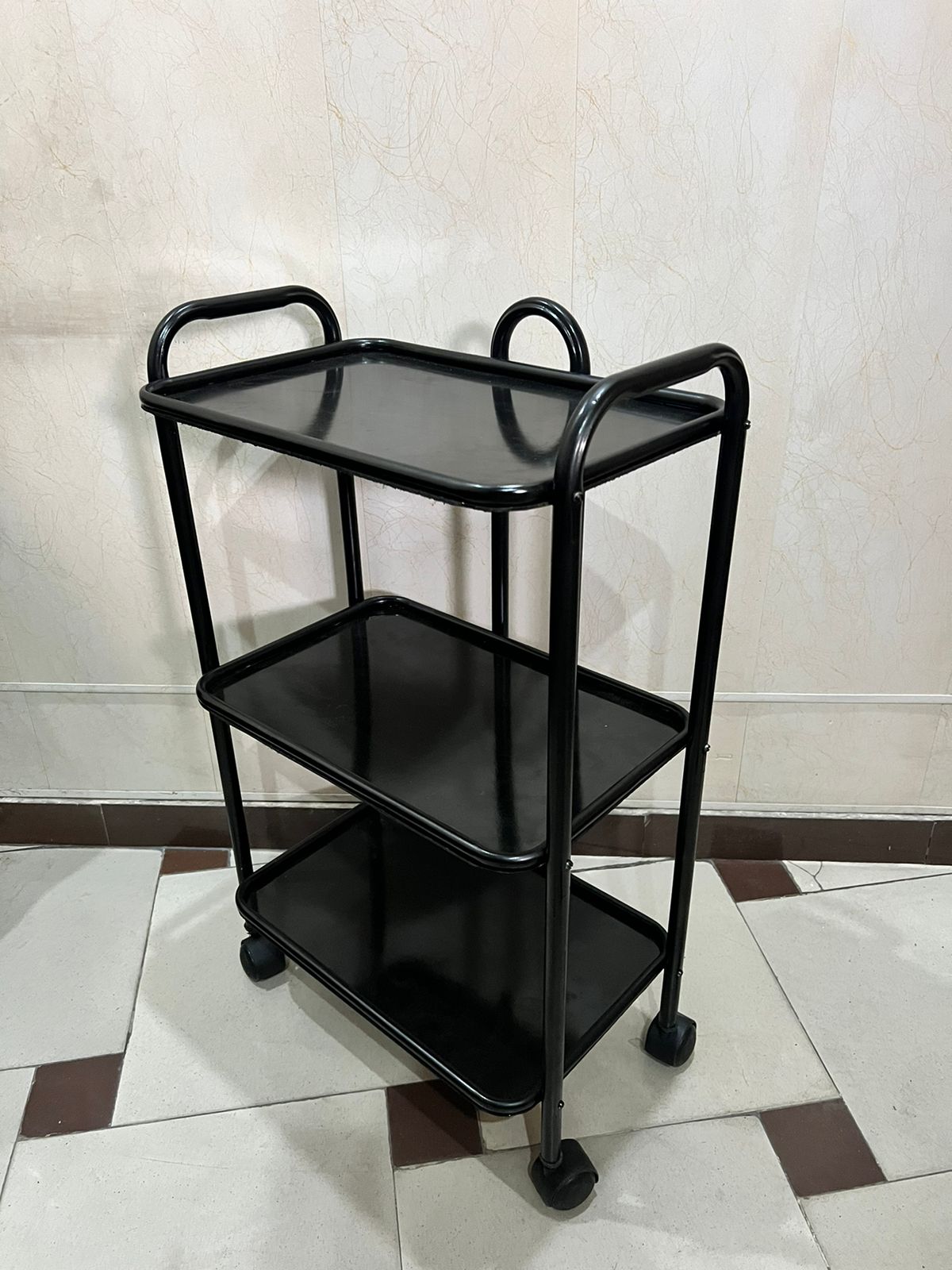 Trolley 3 Trey With Wheels Moving Trolley Side Table