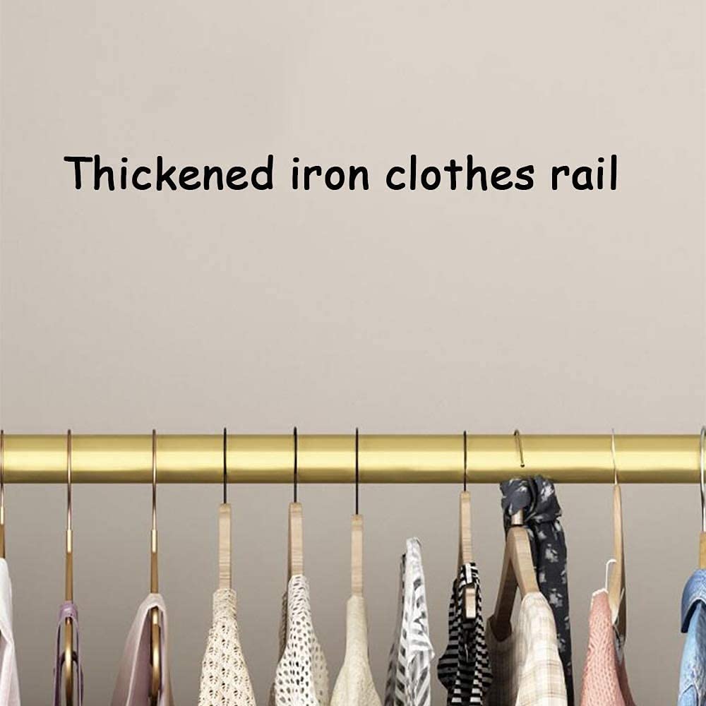 High-quality clothing store display rack golden and black floor-type iron