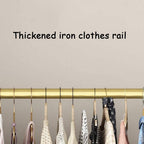 High-quality clothing store display rack golden and black floor-type iron