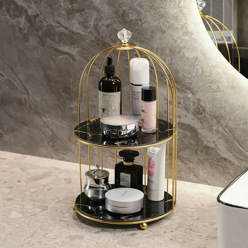 Iron Bird Cage Rack for Lipstick Perfume & Cosmetics