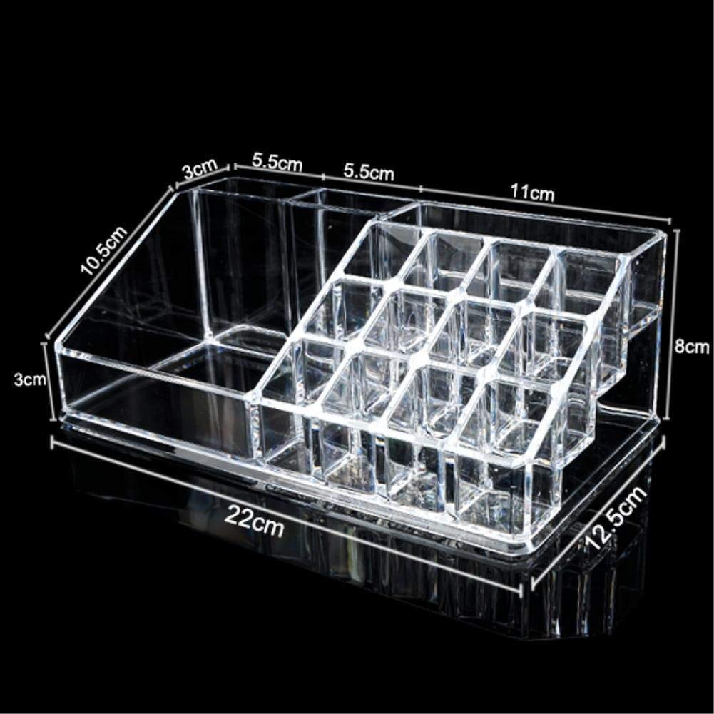 16 Compartment Cosmetic Makeup Jewellery Acrylic Lipstick Storage Organiser Box