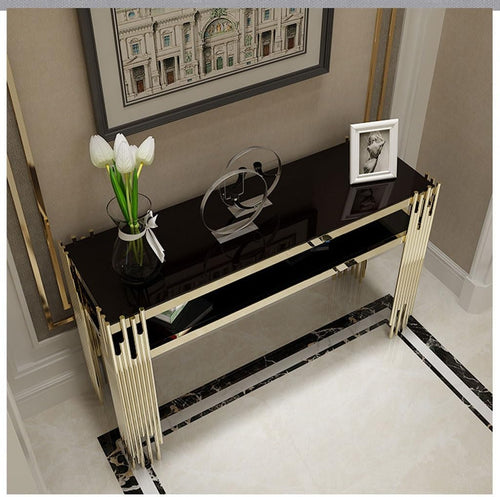 C4 Console Table Narrow Rods Design Living Room Table