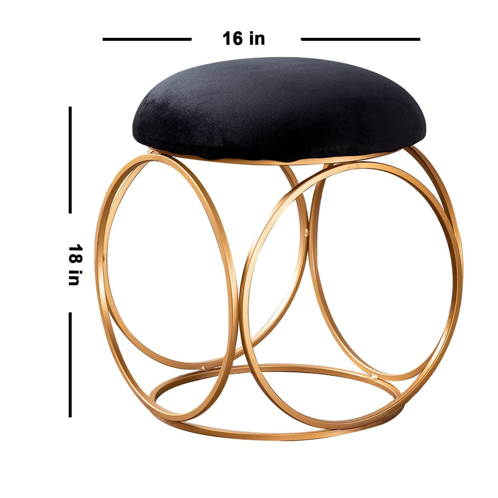 Luxury design Stool for living room gold frame Metallic seating stool sofa chair