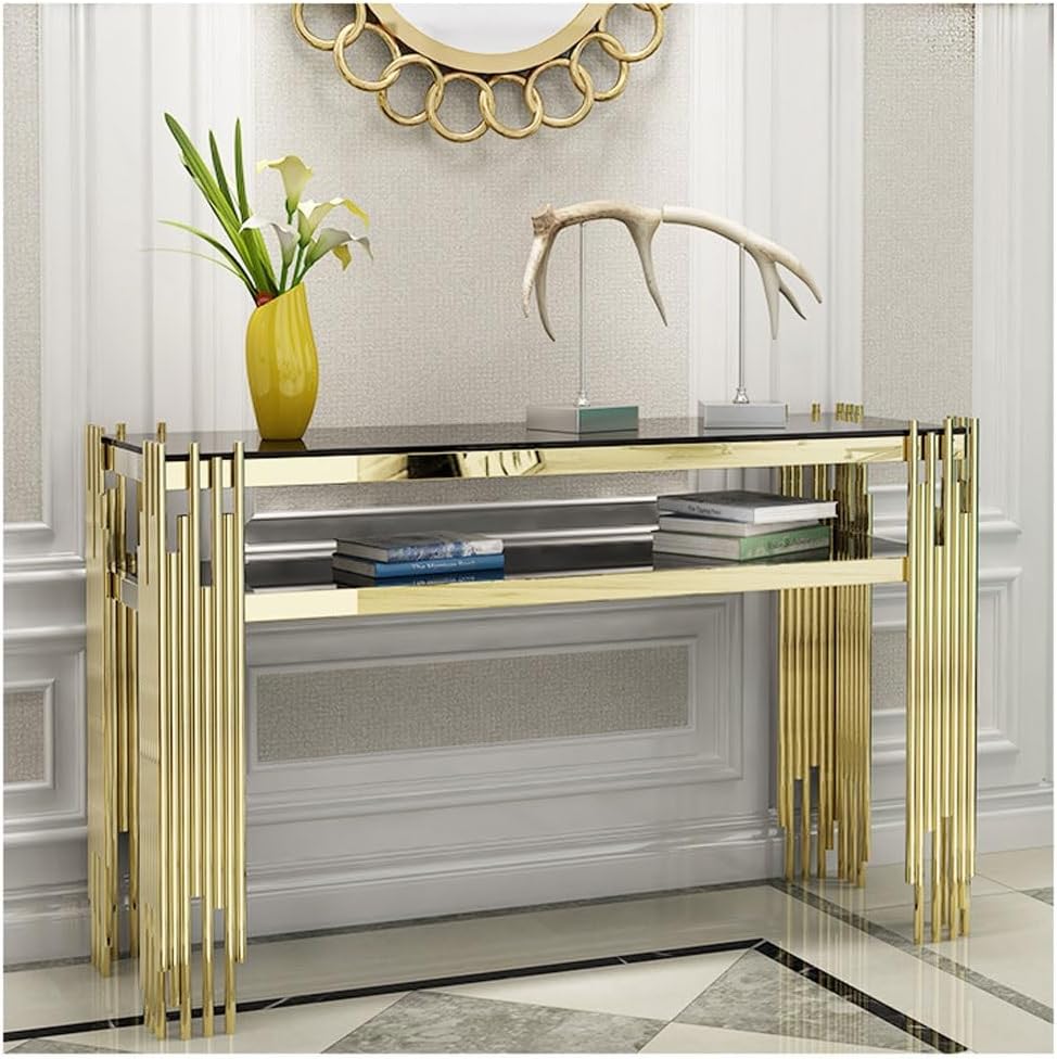 C4 Console Table Narrow Rods Design Living Room Table