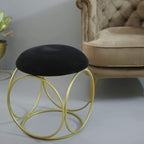Luxury design Stool for living room gold frame Metallic seating stool sofa chair