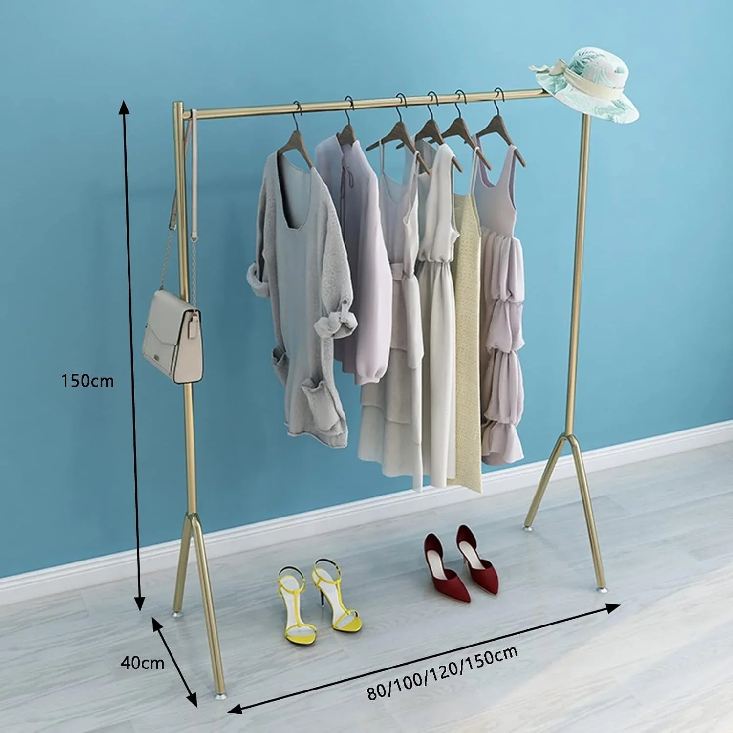Cloth Hanging Stand Single Pole V Shape Stand