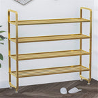 Premium Rod Iron Golden Shoe Rack