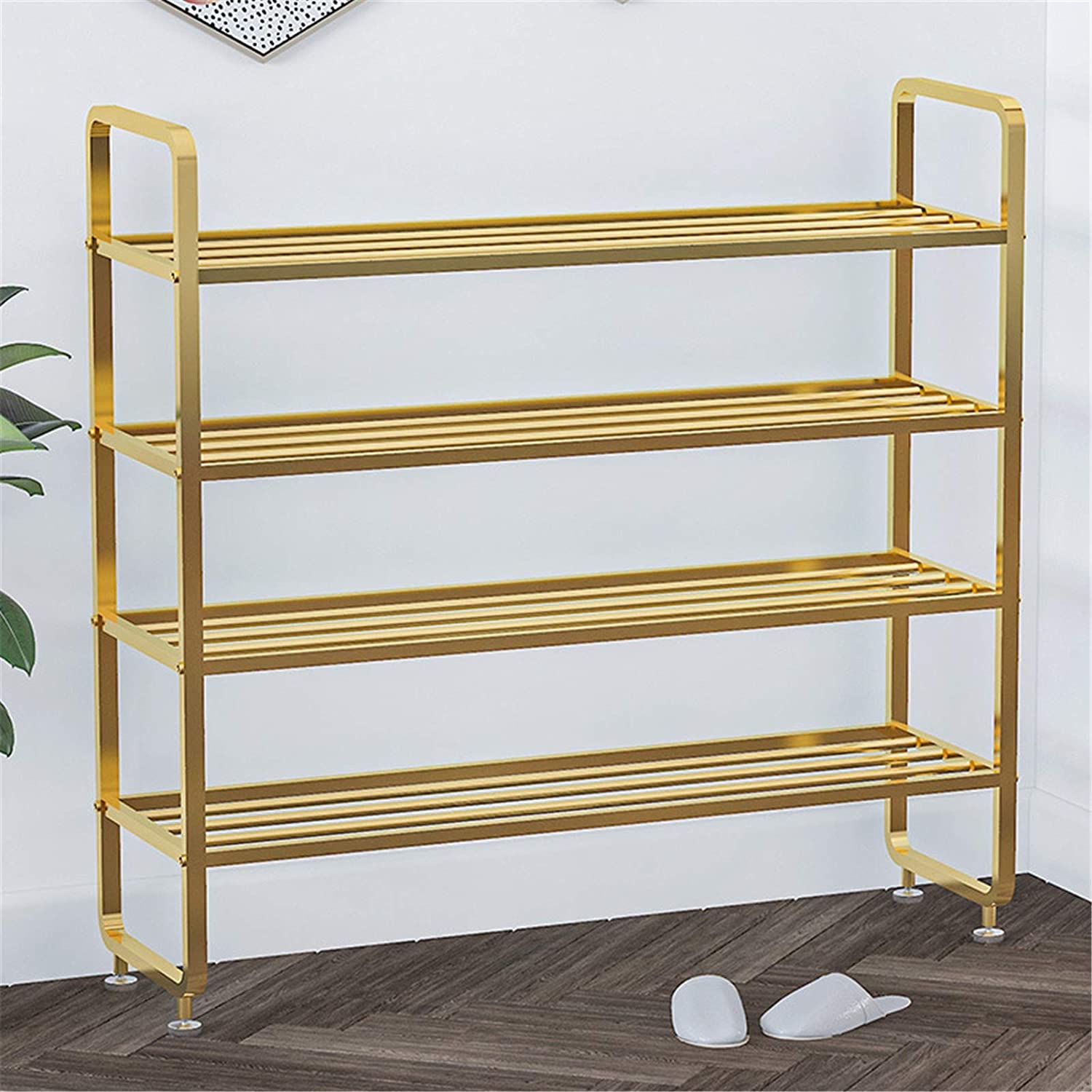 Premium Rod Iron Golden Shoe Rack