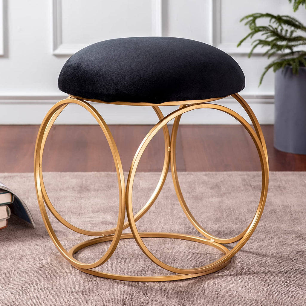 Luxury design Stool for living room gold frame Metallic seating stool sofa chair