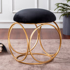 Luxury design Stool for living room gold frame Metallic seating stool sofa chair