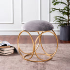 Luxury design Stool for living room gold frame Metallic seating stool sofa chair