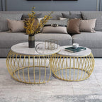 2-Piece Round Coffee Table for Living Room Home Decor