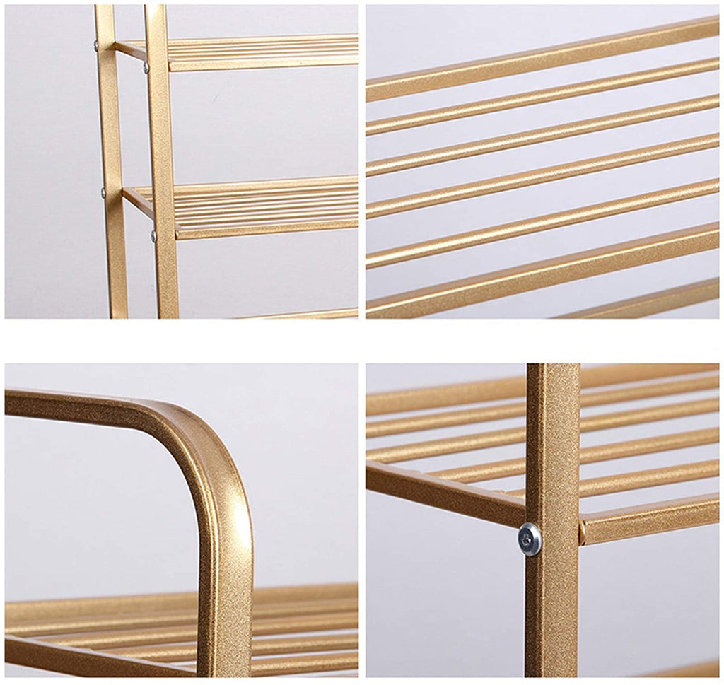 Premium Rod Iron Golden Shoe Rack