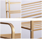 Premium Rod Iron Golden Shoe Rack