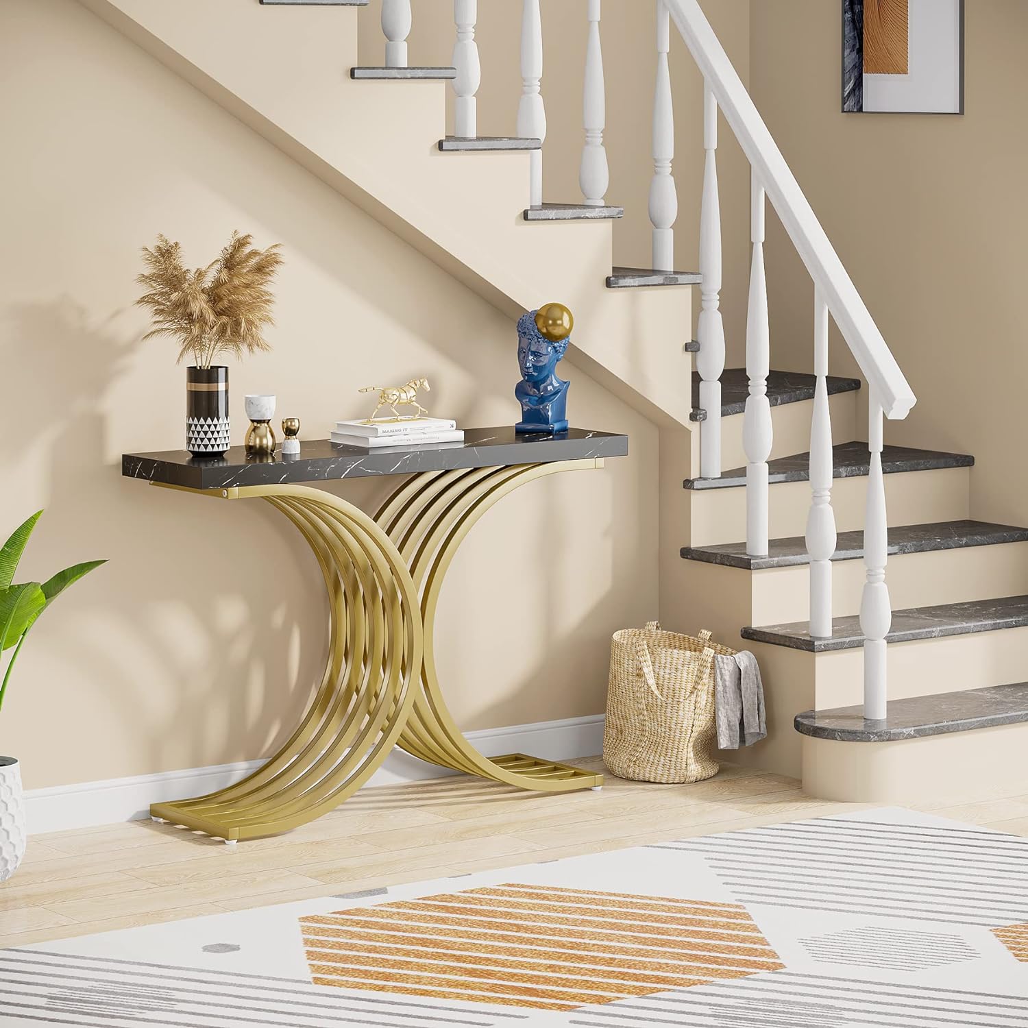 Half Ring Console Hallway Table Entres Table