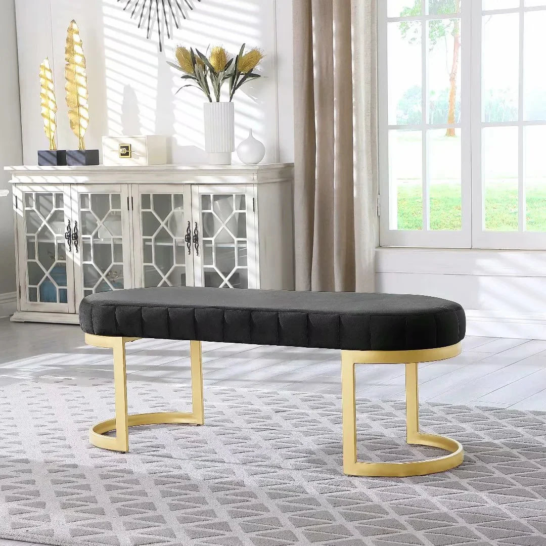 Luxury 3 Seater Bedroom Steel Stool