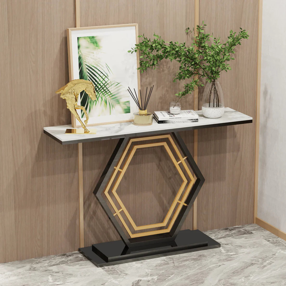 Modern Console Table, Narrow Hallway Tables for Entryway