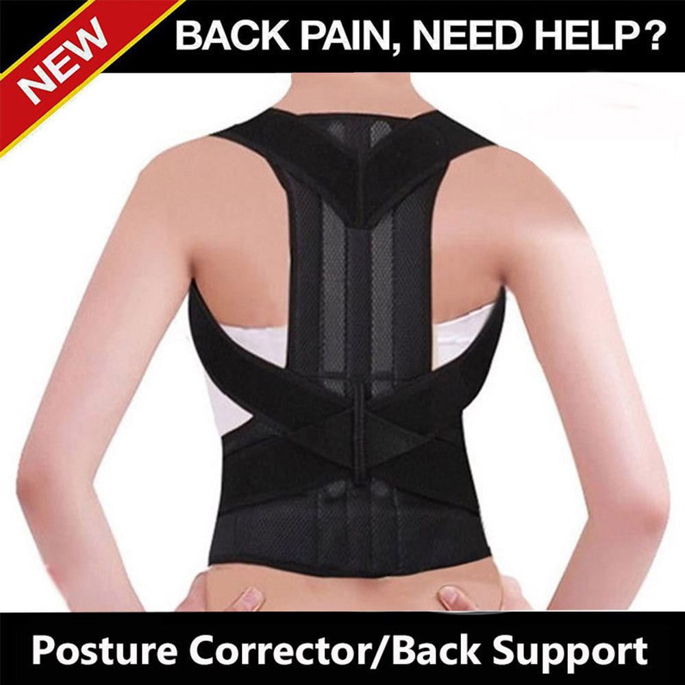 Back Pain Relief Posture Corrector Belt – Adjustable Back Support for Men & Women