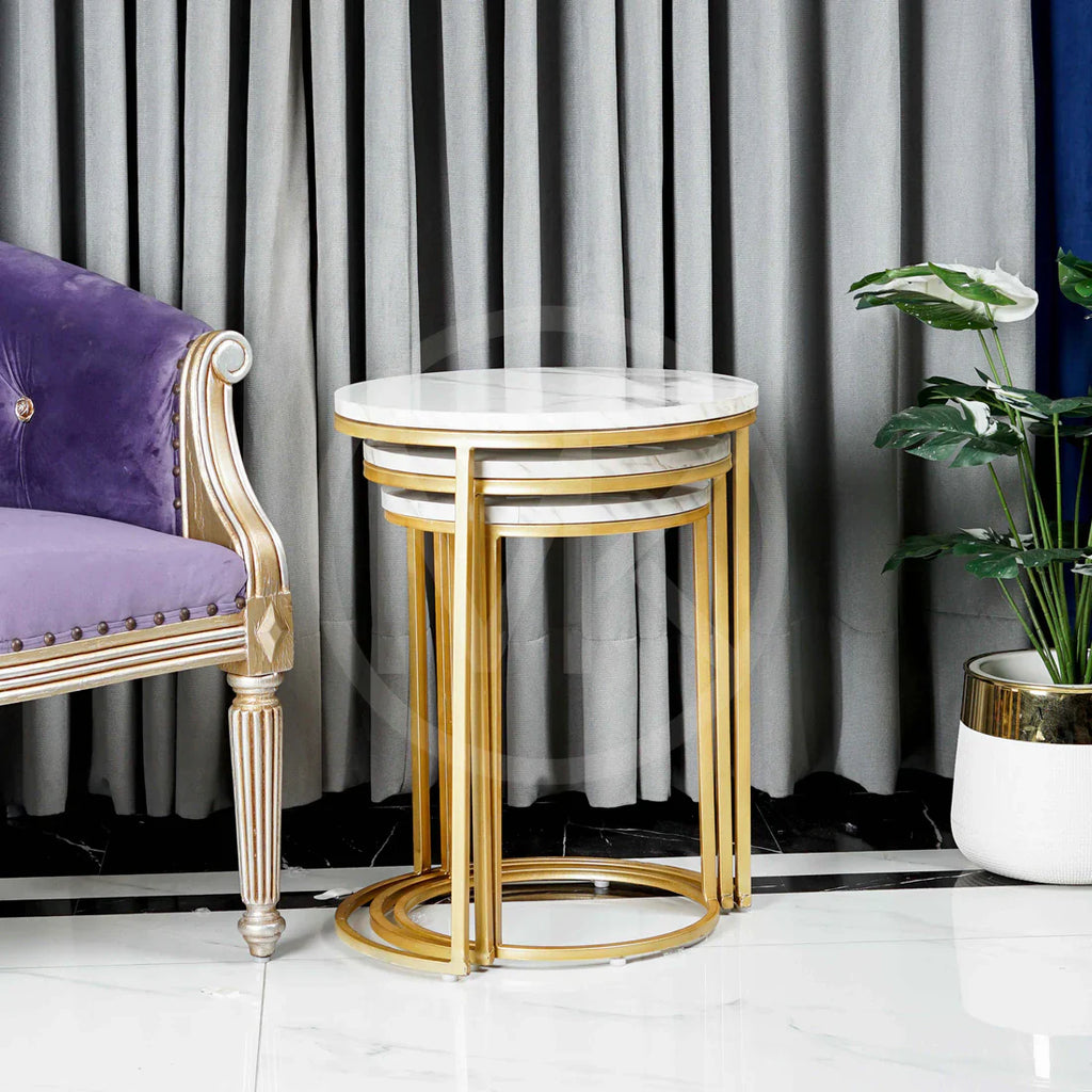 3 Pieces Round Table Set Nesting
