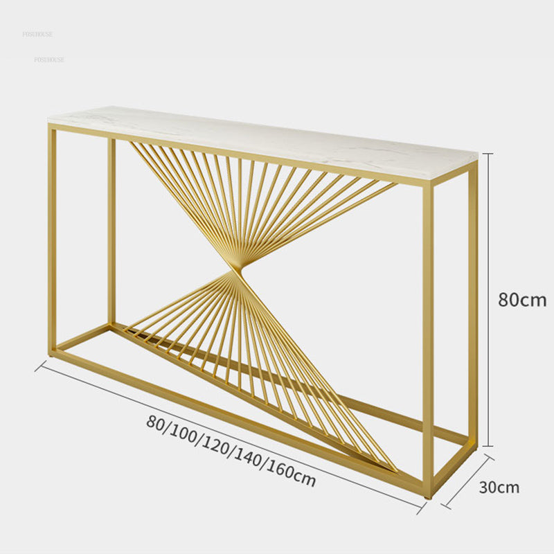 High-End European-Style Console Table Light Luxury Table