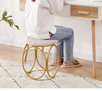 Luxury design Stool for living room gold frame Metallic seating stool sofa chair