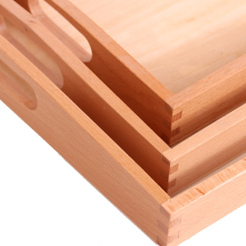Wooden Tray Set 3 Pieces