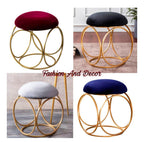 Luxury design Stool for living room gold frame Metallic seating stool sofa chair