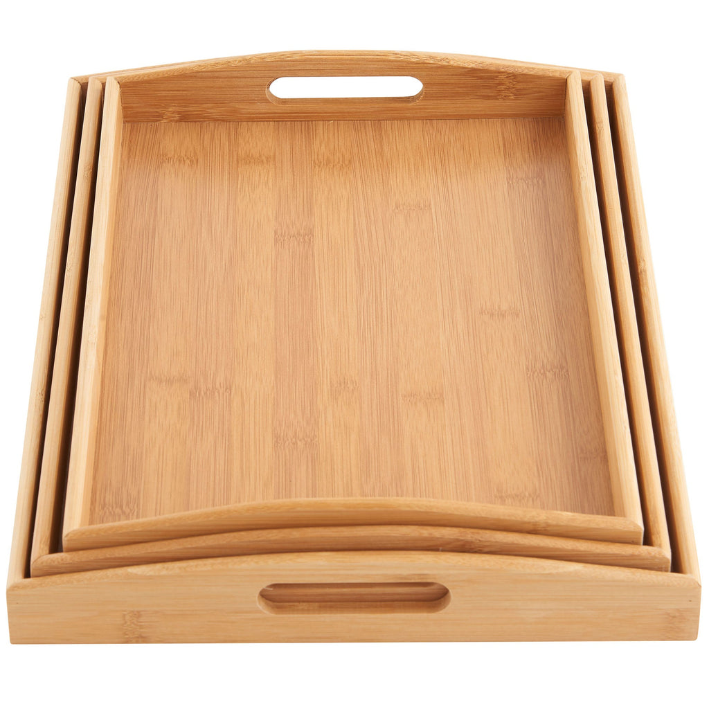 Wooden Tray Set 3 Pieces