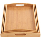 Wooden Tray Set 3 Pieces