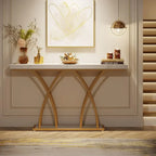 Modern Double Shelf Console Living Room Table