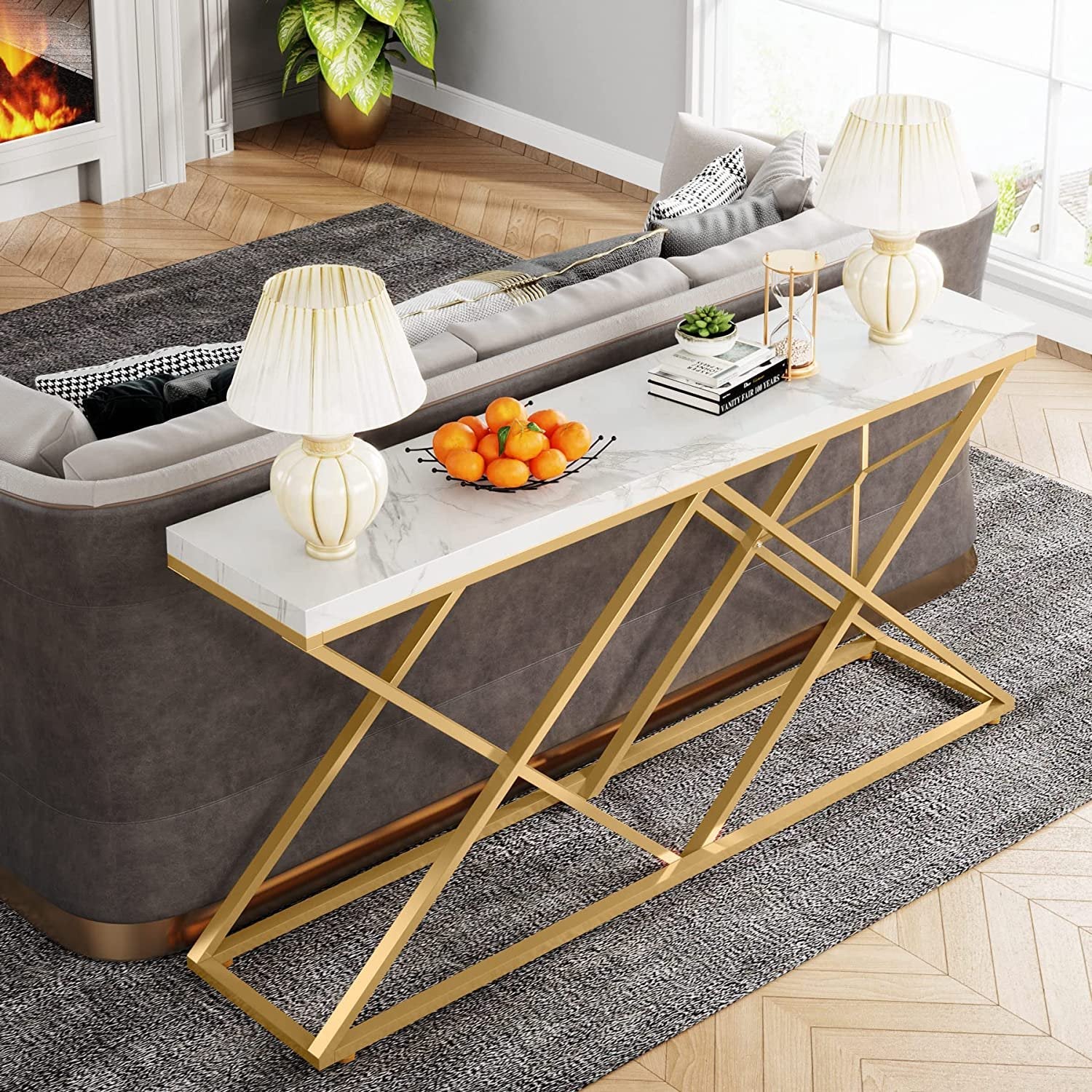X Model Luxury Console Living Room Table Decor