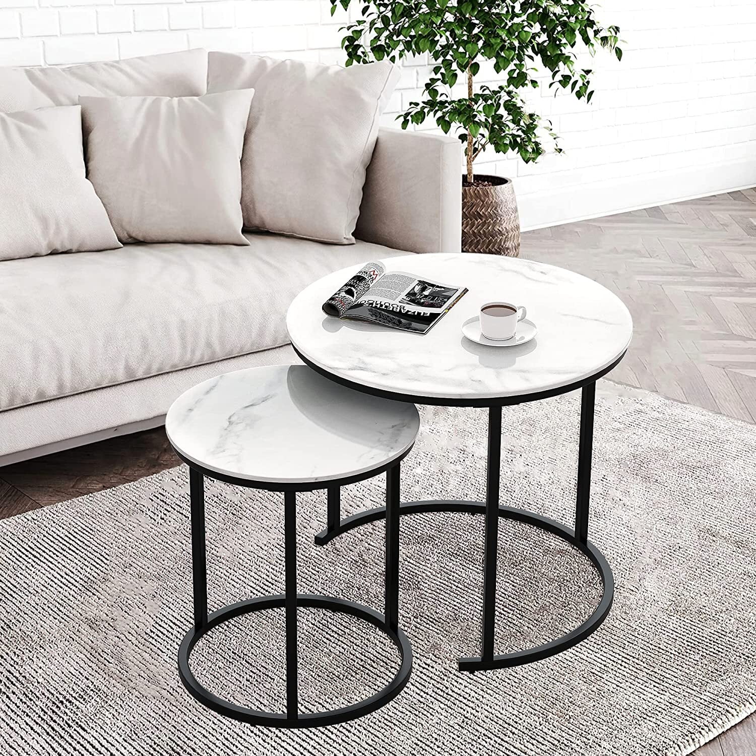 2 Pieces Round Table Set
