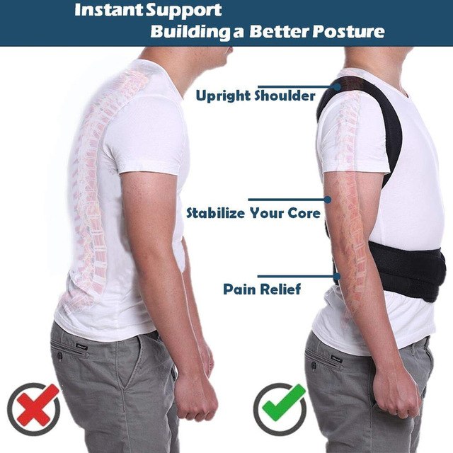 Back Pain Relief Posture Corrector Belt – Adjustable Back Support for Men & Women